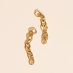 Long Chain Chunky Huggie Hoop Charms by Oh Clementine