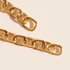 Long Chain Chunky Huggie Hoop Charms by Oh Clementine