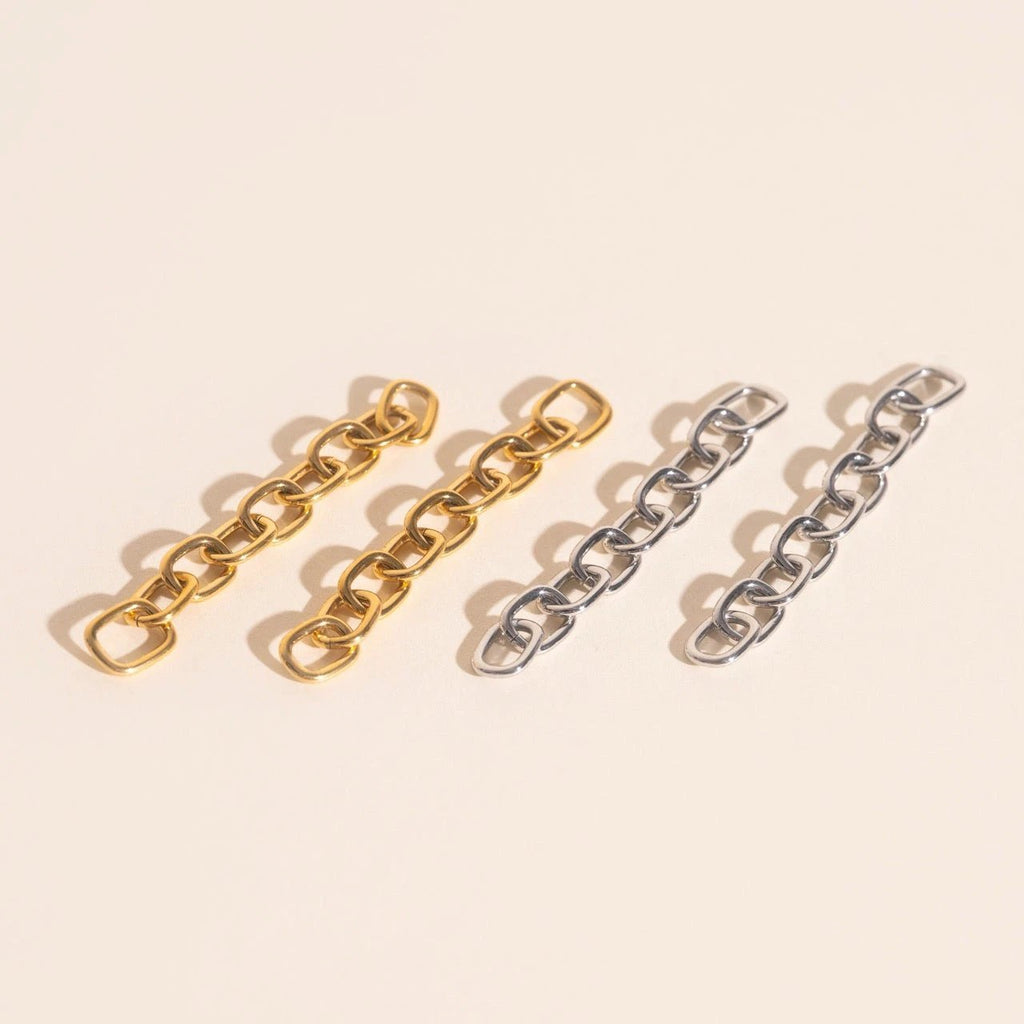 Long Chain Chunky Huggie Hoop Charms by Oh Clementine