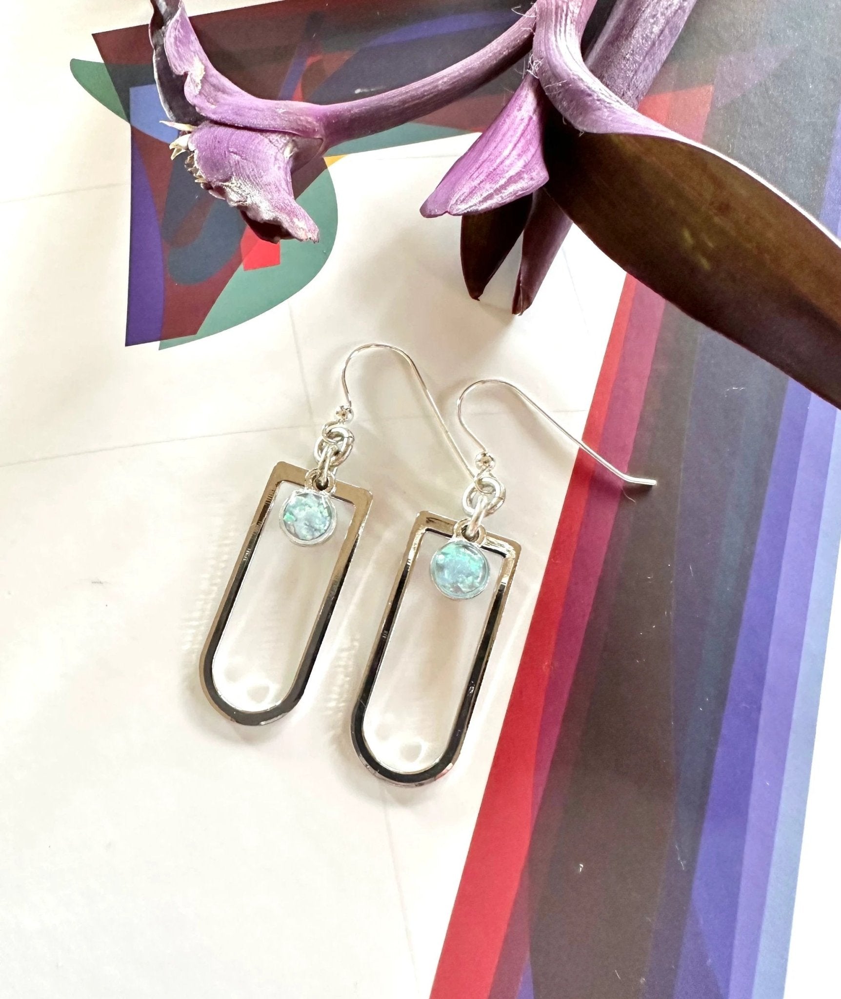 Long D Shape Earrings by AdoreJules Designs
