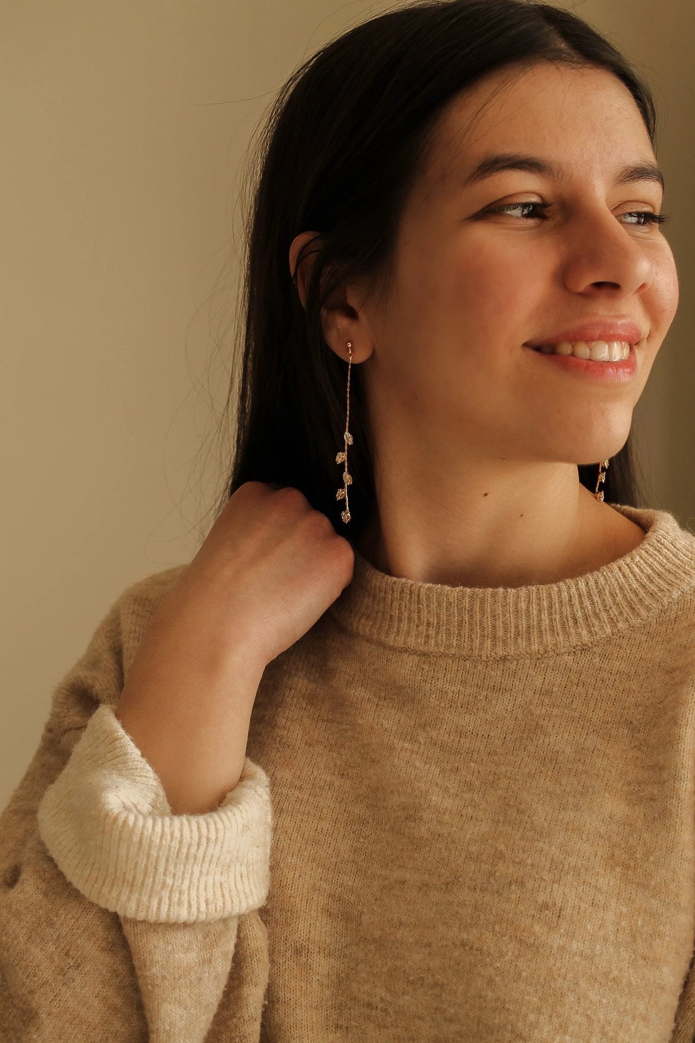 Long Daphne Dangle by Rose & Clay