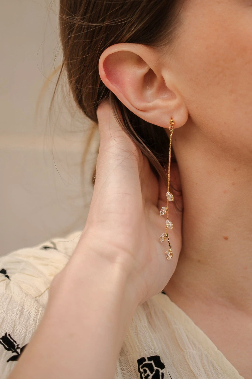 Long Daphne Dangle by Rose & Clay