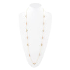 Long Delicate Orange Moonstone and Bronze Necklace by Barse Jewelry