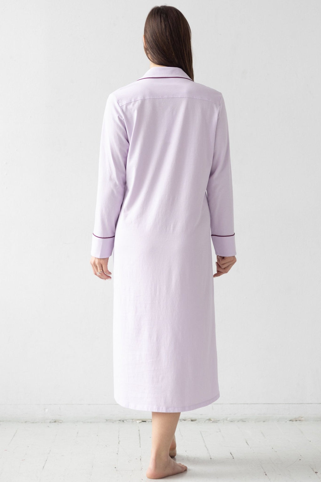 Long Sleep Shirt in Pima Cotton NIGHTSHIRTS La Vie Bien Long Sleep Shirt in Pima Cotton