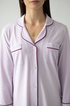 Long Sleep Shirt in Pima Cotton NIGHTSHIRTS La Vie Bien Long Sleep Shirt in Pima Cotton