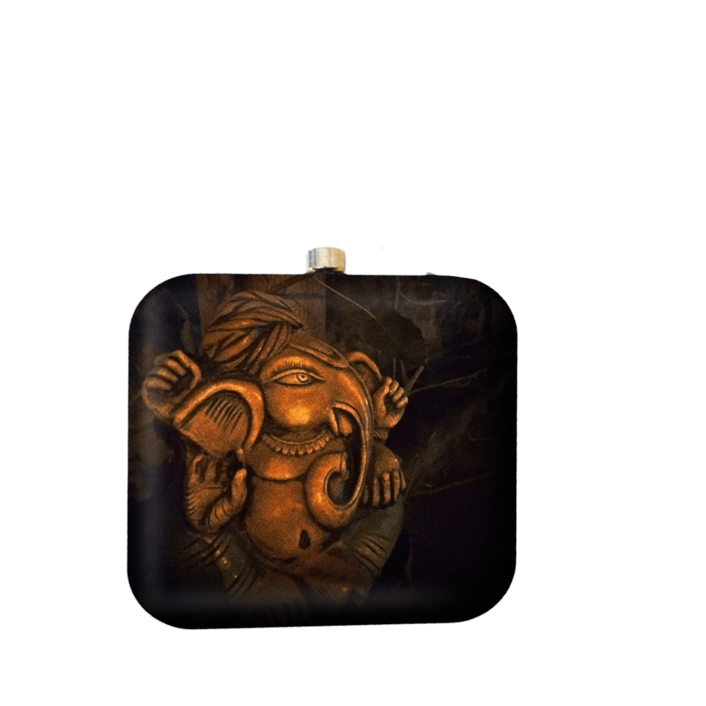Lord Ganesh Portrait Clutch Clutch La Vie Bien Lord Ganesh Portrait Clutch