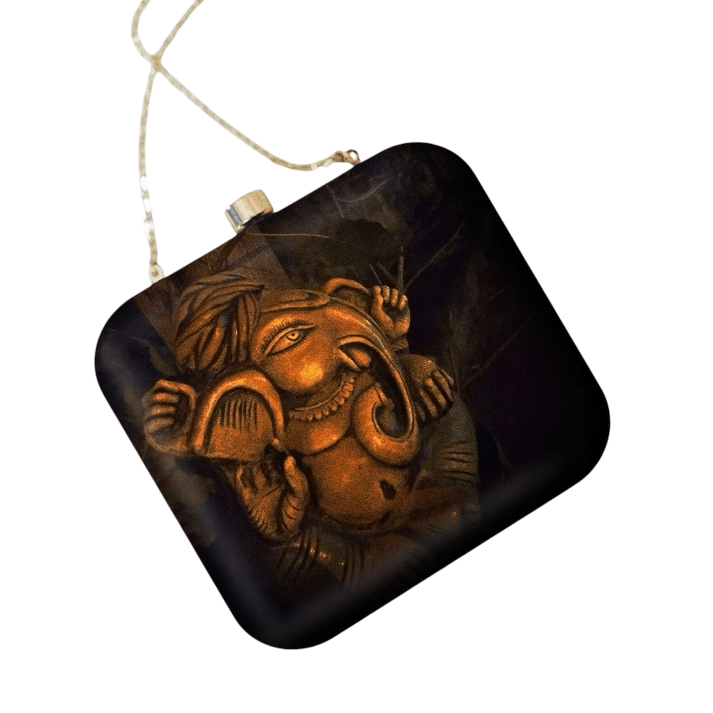Lord Ganesh Portrait Clutch Clutch La Vie Bien Lord Ganesh Portrait Clutch