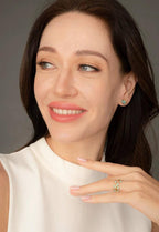 Lorena Square Turquoise Stud Earrings by Ethical Trade Co