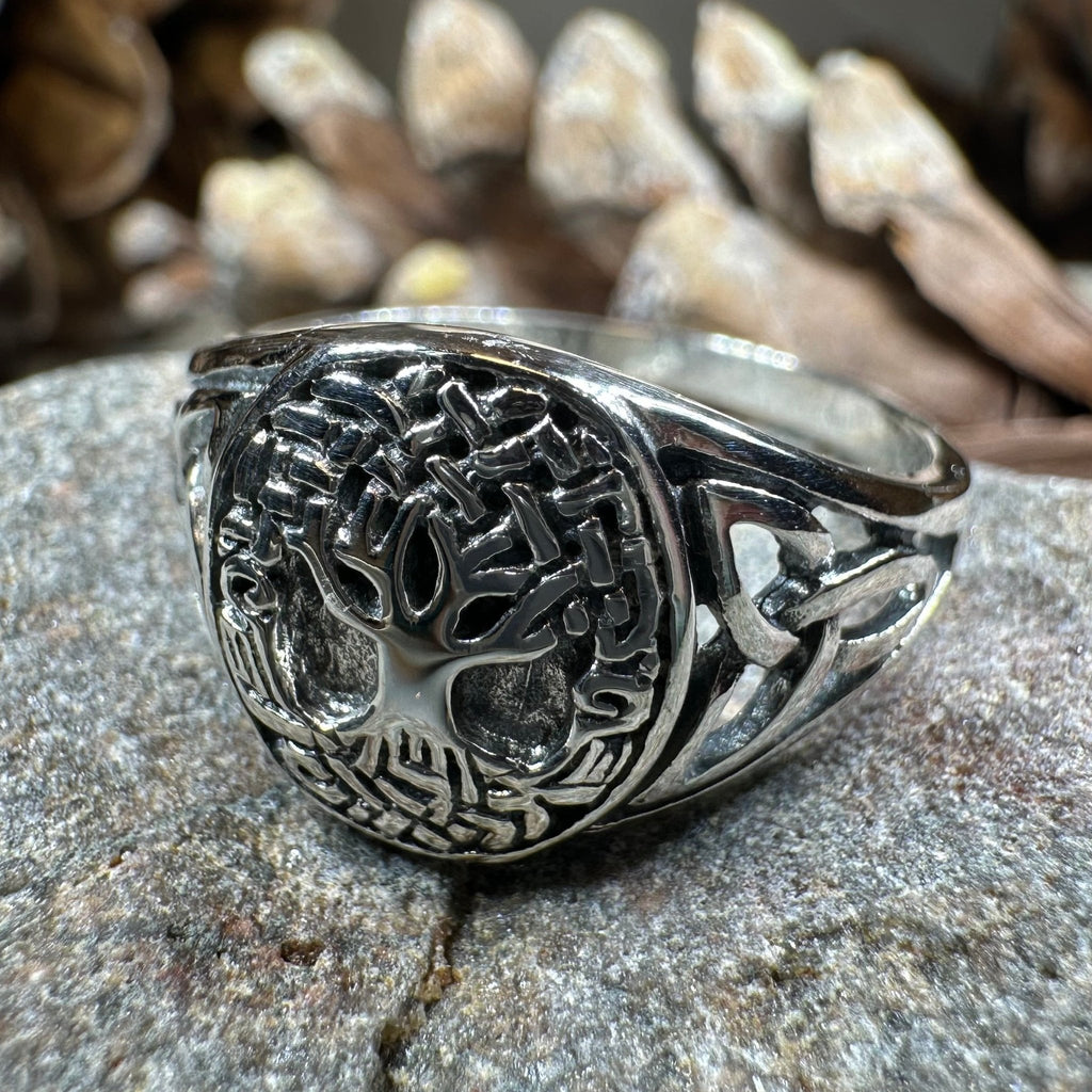 Lorna Celtic Tree of Life Ring in Sterling Silver Ring La Vie Bien Lorna Celtic Tree of Life Ring in Sterling Silver
