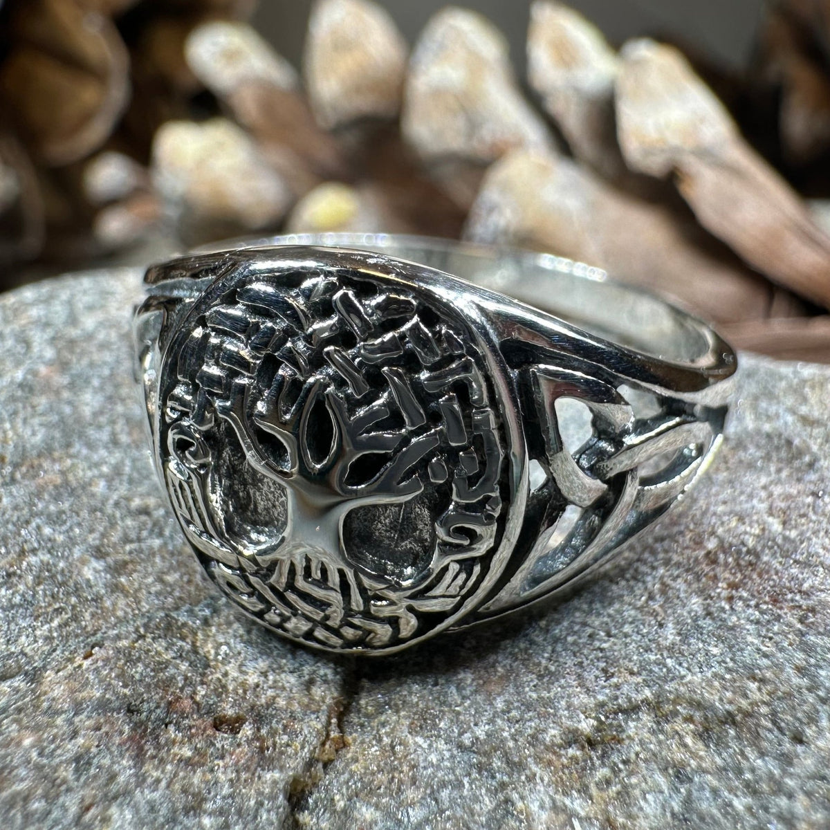 Lorna Celtic Tree of Life Ring in Sterling Silver Ring La Vie Bien Lorna Celtic Tree of Life Ring in Sterling Silver