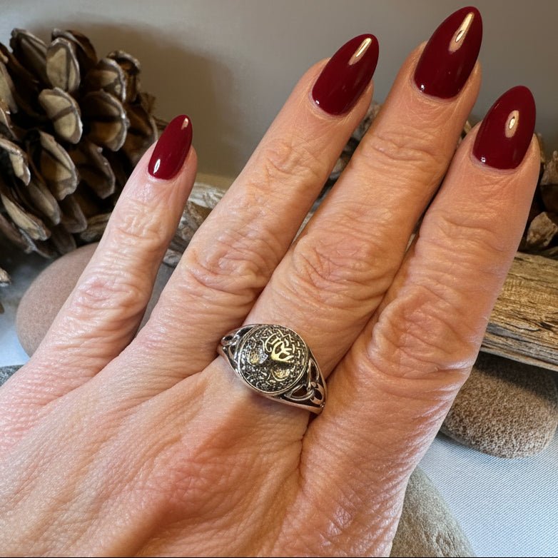 Lorna Celtic Tree of Life Ring in Sterling Silver Ring La Vie Bien Lorna Celtic Tree of Life Ring in Sterling Silver