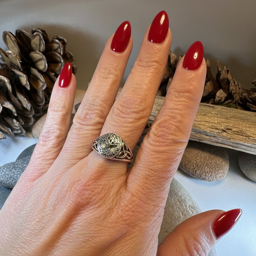 Lorna Celtic Tree of Life Ring in Sterling Silver Ring La Vie Bien Lorna Celtic Tree of Life Ring in Sterling Silver
