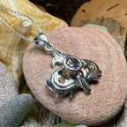 Lorraine Amethyst Scottish Thistle Necklace in Sterling Silver Pendant La Vie Bien Lorraine Amethyst Scottish Thistle Necklace in Sterling Silver