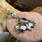 Lorraine Amethyst Scottish Thistle Necklace in Sterling Silver Pendant La Vie Bien Lorraine Amethyst Scottish Thistle Necklace in Sterling Silver