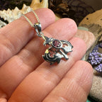 Lorraine Amethyst Scottish Thistle Necklace in Sterling Silver Pendant La Vie Bien Lorraine Amethyst Scottish Thistle Necklace in Sterling Silver