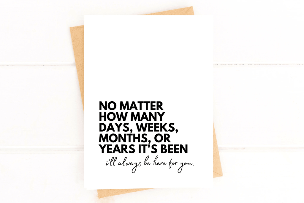Loss Anniversary Bereavement Card for Widow or Widower, Miscarriage, Sympathy by Five Dot Post