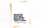 Loss Anniversary Bereavement Card for Widow or Widower, Miscarriage, Sympathy by Five Dot Post
