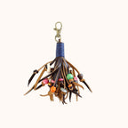 Lotus Beaded Boho Leather Tassel Charm | Zipper Pull | Handmade in Thailand Zipper Pulls La Vie Bien Lotus Beaded Boho Leather Tassel Charm | Zipper Pull | Handmade in Thailand