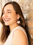 Lotus Drop Bone Earrings by Fair Anita