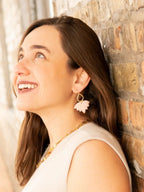 Lotus Drop Bone Earrings by Fair Anita