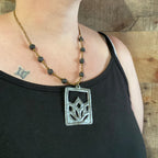 Lotus Medallion Necklace Necklace La Vie Bien Lotus Medallion Necklace