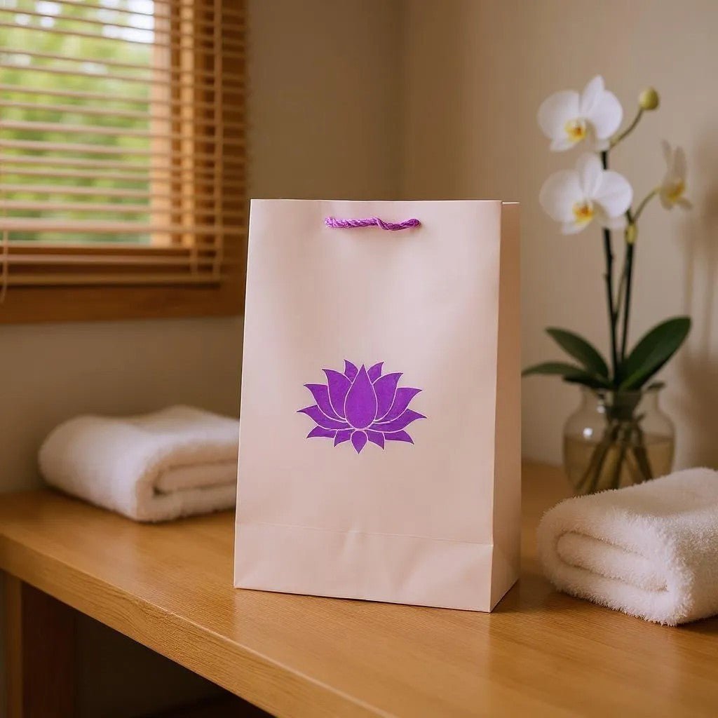 Lotus Printed Paper Bag, 6x9 Inches, Set of 10 Favors & Return Gifts La Vie Bien Lotus Printed Paper Bag, 6x9 Inches, Set of 10