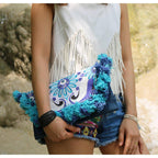 Lotus Star Embroidered Clutch Bag - Thailand Bags La Vie Bien Lotus Star Embroidered Clutch Bag - Thailand