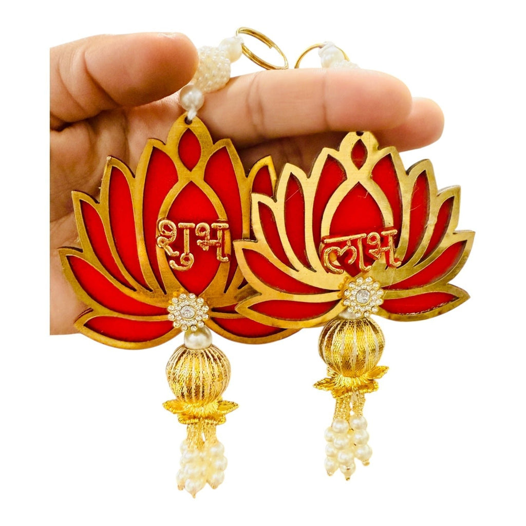Lotus Theme Shubh Labh & Diya Combo La Vie Bien Lotus Theme Shubh Labh & Diya Combo