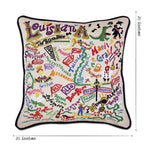 Louisiana Hand - Embroidered Pillow Pillows La Vie Bien Louisiana Hand - Embroidered Pillow
