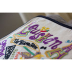 Louisiana Hand - Embroidered Pillow Pillows La Vie Bien Louisiana Hand - Embroidered Pillow