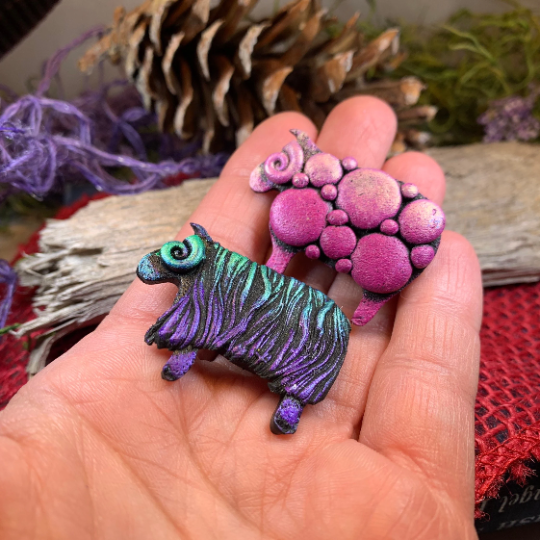 Lovable Sheep Brooch - Handmade in Scotland Brooch La Vie Bien Lovable Sheep Brooch - Handmade in Scotland