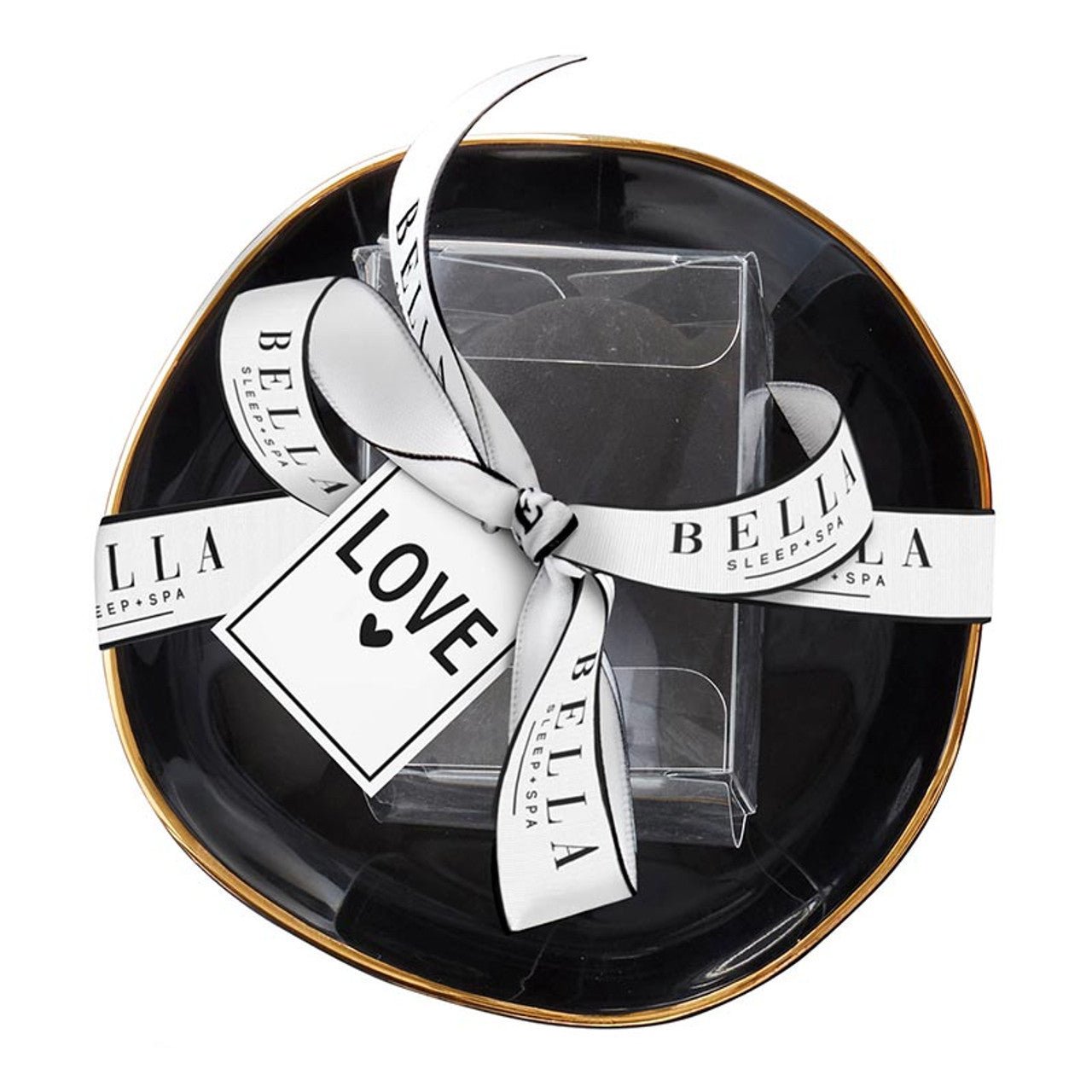 Love Black Ceramic Tray with Makeup Sponge Gift Set | Cosmetic Giftable Beauty Tools Set Makeup Sponge La Vie Bien Love Black Ceramic Tray with Makeup Sponge Gift Set | Cosmetic Giftable Beauty Tools Set