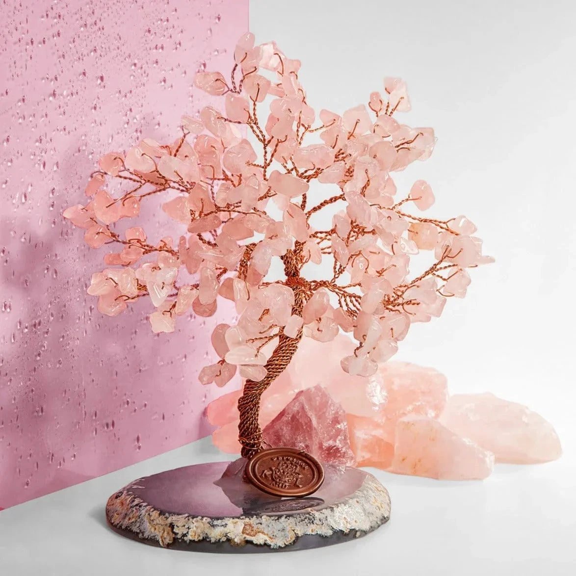 Love Harmony - Rose Quartz Feng Shui Tree by Karma and Luck
