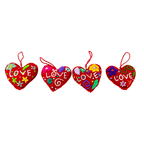 Love Heart Embroidered Handmade Ornament - Mexico Decor La Vie Bien Love Heart Embroidered Handmade Ornament - Mexico