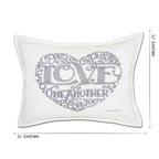 Love Heart Love Letters Hand - Embroidered Pillow - Available in Gold or Silver by CatStudio Pillows La Vie Bien Love Heart Love Letters Hand - Embroidered Pillow - Available in Gold or Silver by CatStudio