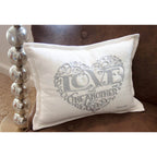 Love Heart Love Letters Hand - Embroidered Pillow - Available in Gold or Silver by CatStudio Pillows La Vie Bien Love Heart Love Letters Hand - Embroidered Pillow - Available in Gold or Silver by CatStudio