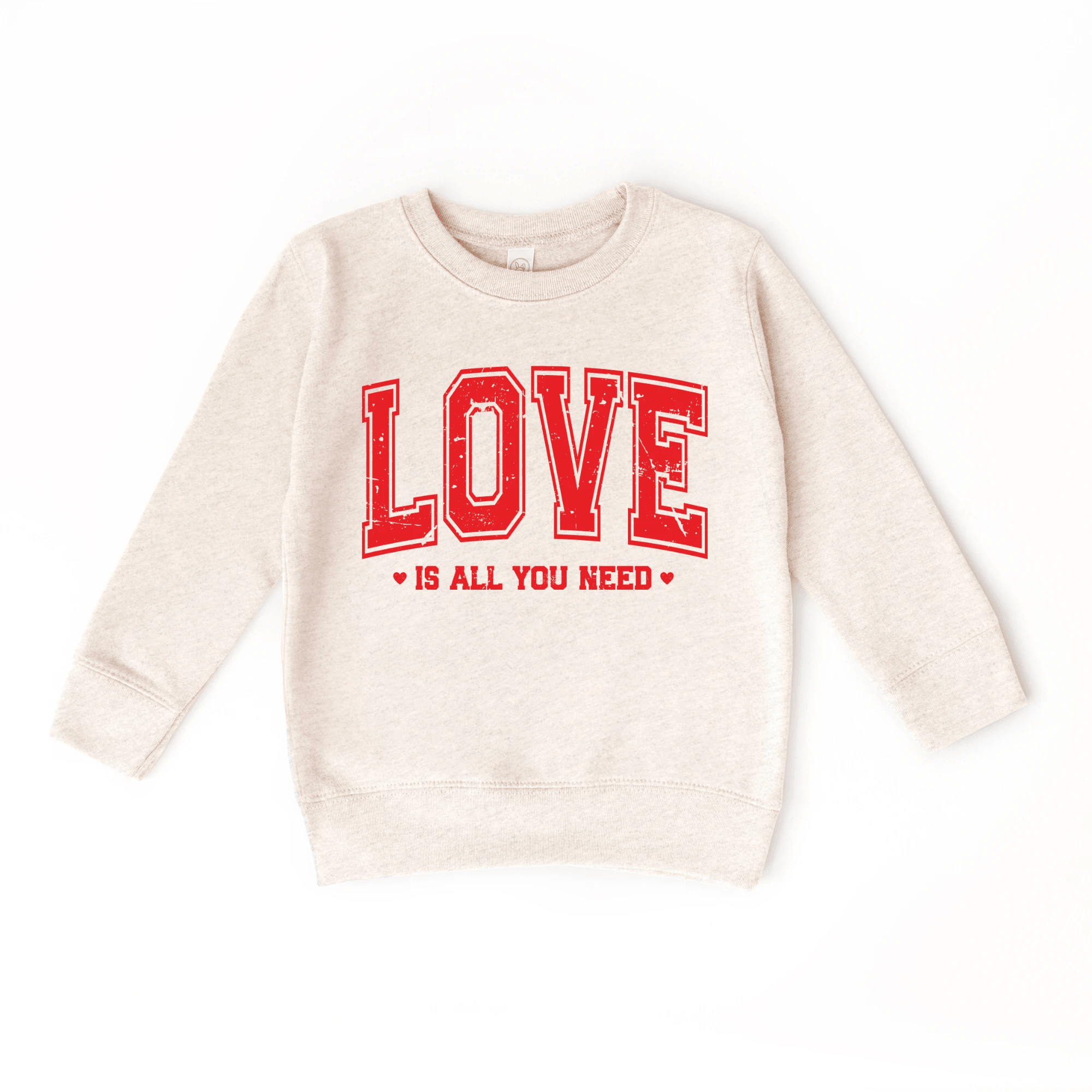 Love is all you need toddler or youth Sweater, Valentine's Day collection by Benny and Ray Apparel