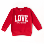 Love is all you need toddler or youth Sweater, Valentine's Day collection by Benny and Ray Apparel