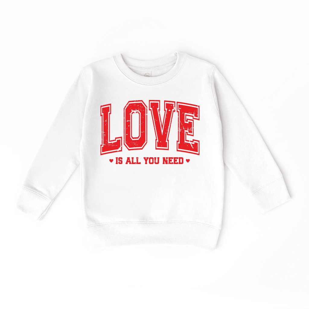 Love is all you need toddler or youth Sweater, Valentine's Day collection by Benny and Ray Apparel