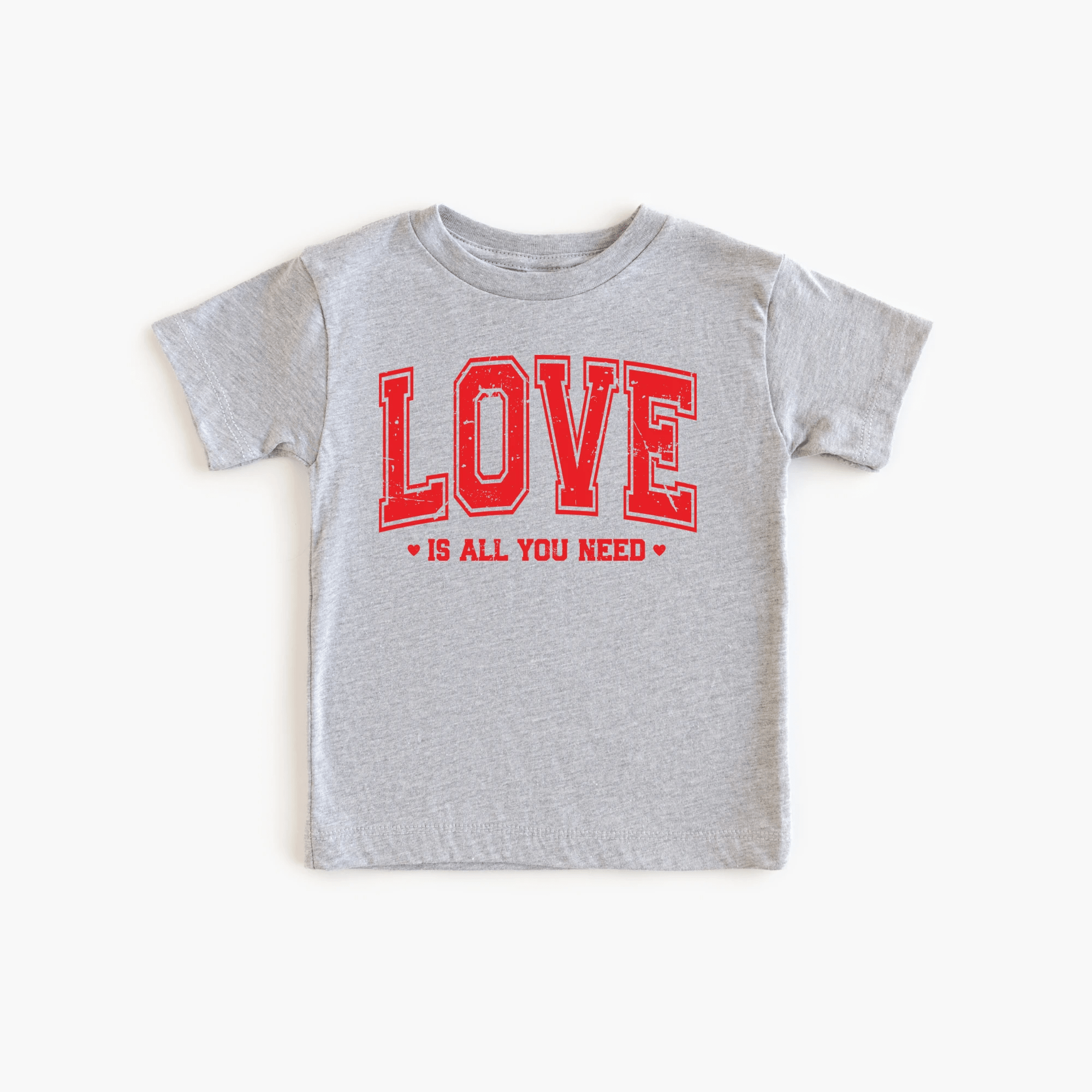 Love is all you need toddler or youth tee shirt, Valentine's Day collection by Benny and Ray Apparel