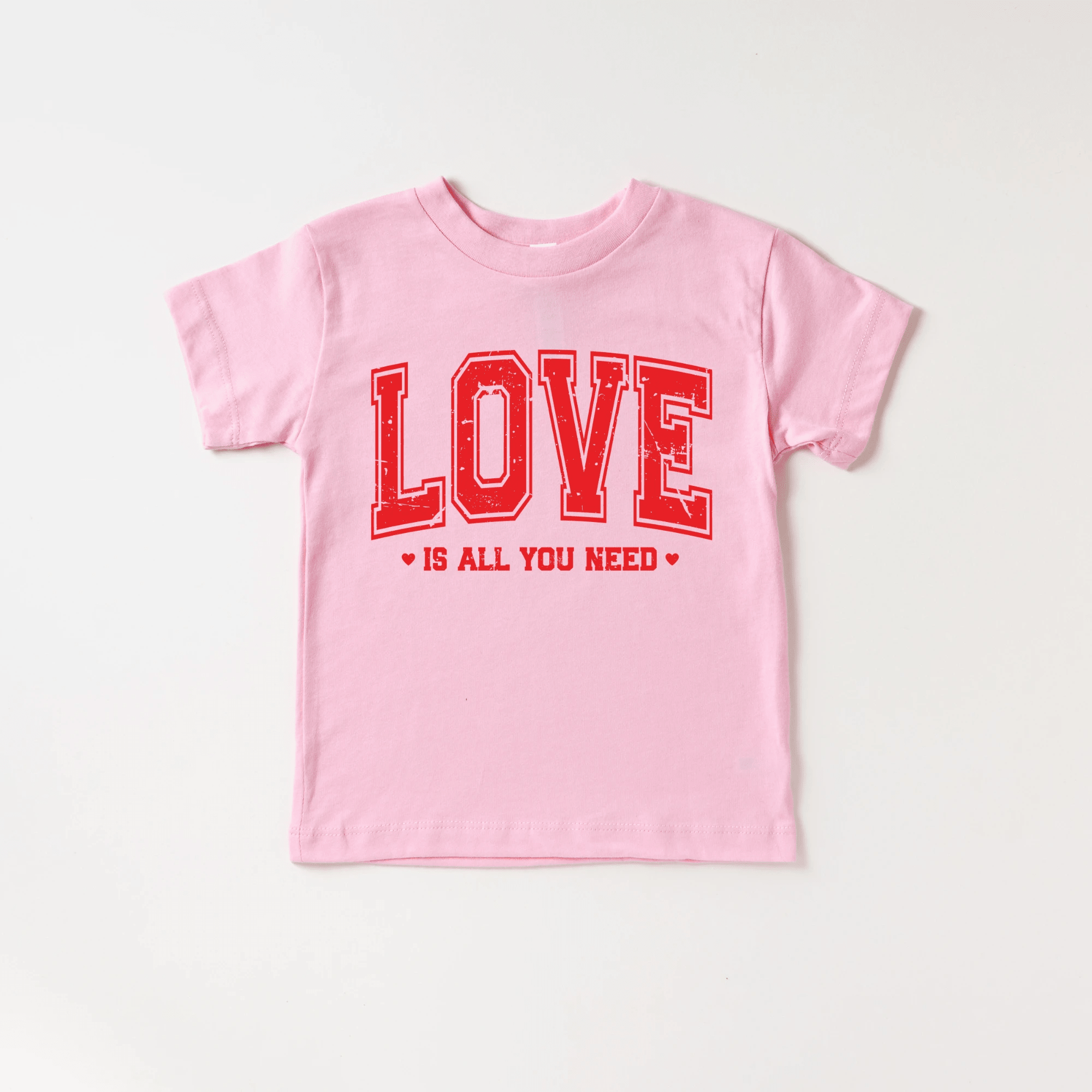 Love is all you need toddler or youth tee shirt, Valentine's Day collection by Benny and Ray Apparel