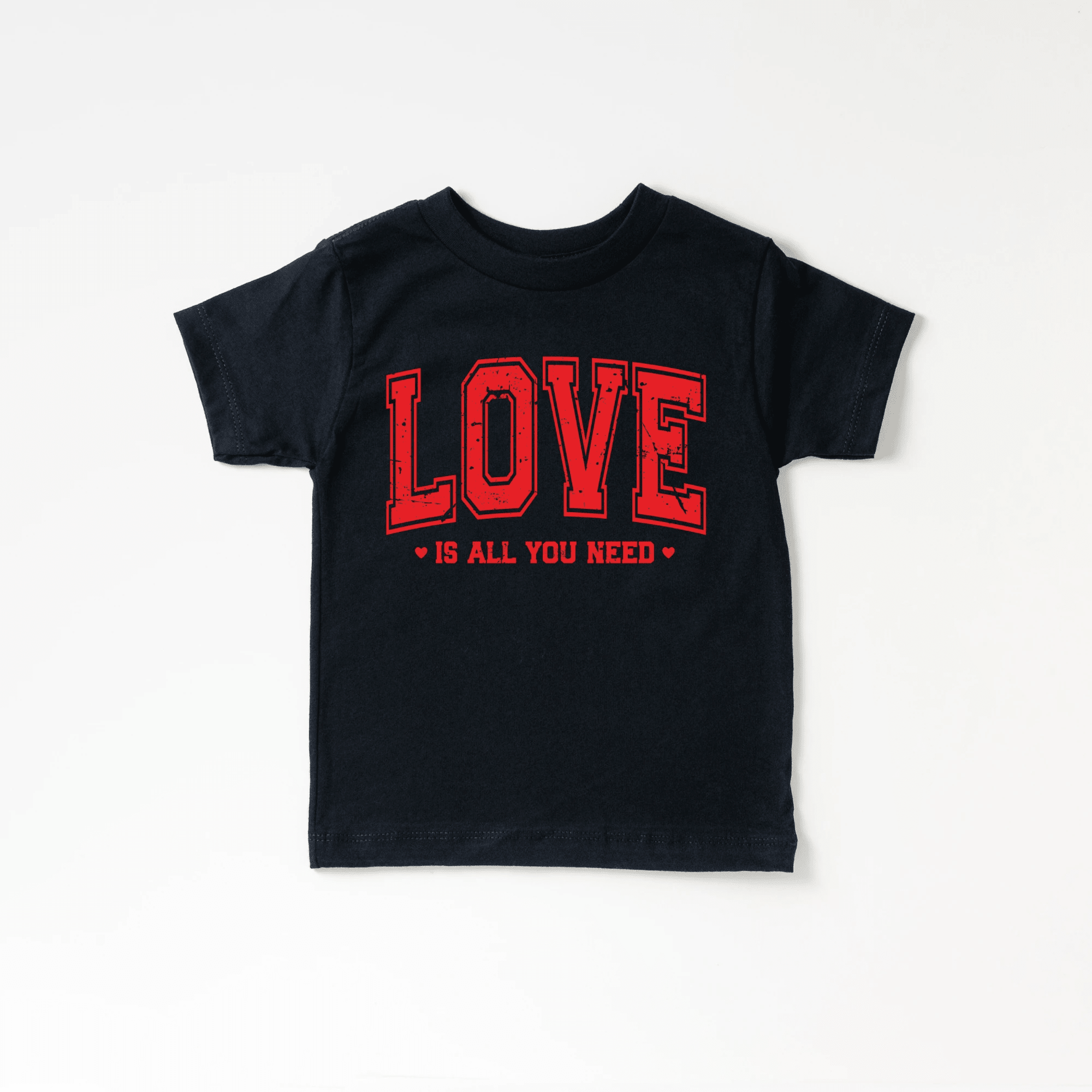 Love is all you need toddler or youth tee shirt, Valentine's Day collection by Benny and Ray Apparel