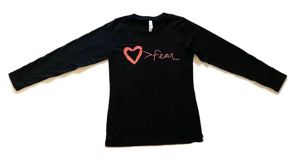 Love is Greater Than Fear Long Sleeve Tee by Fair Anita