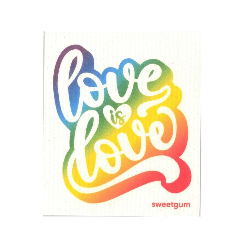 Love is Love | Pride Swedish Dishcloth (rainbow colors) Swedish Dishcloths La Vie Bien Love is Love | Pride Swedish Dishcloth (rainbow colors)