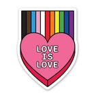 Love is Love Rainbow Heart Sticker Sticker La Vie Bien Love is Love Rainbow Heart Sticker