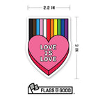 Love is Love Rainbow Heart Sticker Sticker La Vie Bien Love is Love Rainbow Heart Sticker