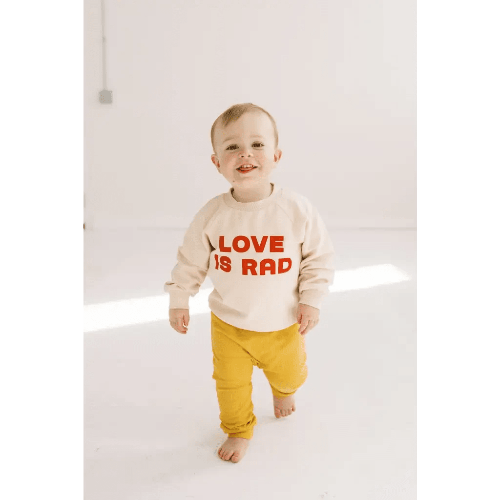 Love is Rad Baby Pullover Sweatshirt by Polished Prints