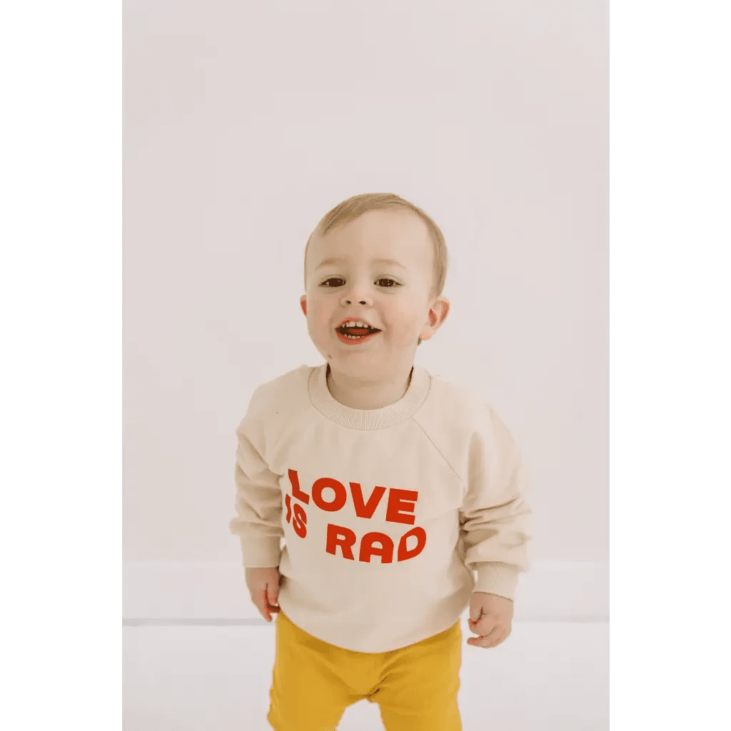 Love is Rad Baby Pullover Sweatshirt by Polished Prints