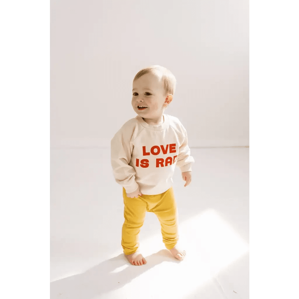 Love is Rad Baby Pullover Sweatshirt by Polished Prints