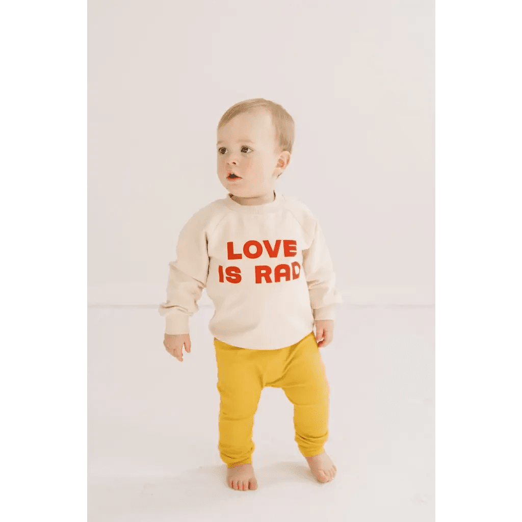 Love is Rad Baby Pullover Sweatshirt by Polished Prints